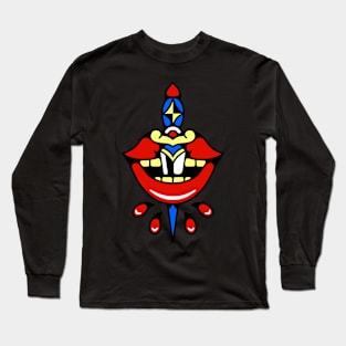 Mouth lips and dagger Long Sleeve T-Shirt